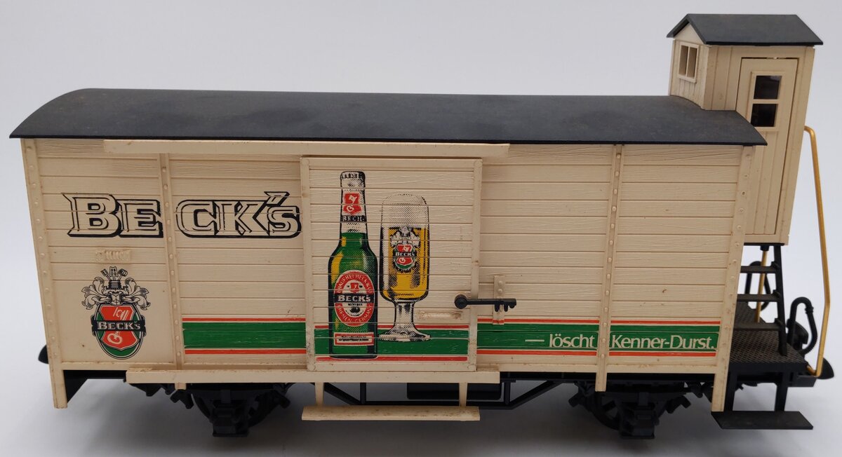 LGB 4026 G Scale Beck's Beer Boxcar EX