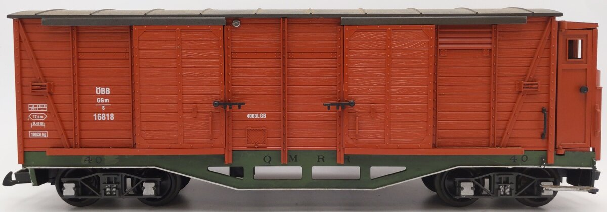 LGB 4063 G Scale DBB Double Door Boxcar #16818 EX