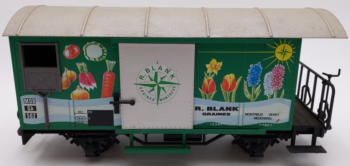 LGB 4128 G Scale R. Blank Graines End Car VG