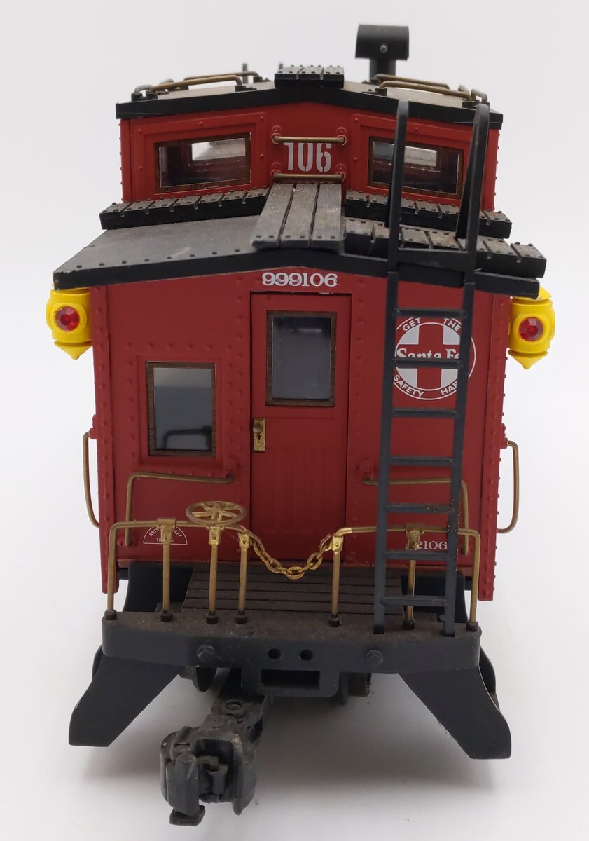 Aristo-Craft 42106 Santa Fe Long Steel Caboose #999106 w/Metal Wheels VG