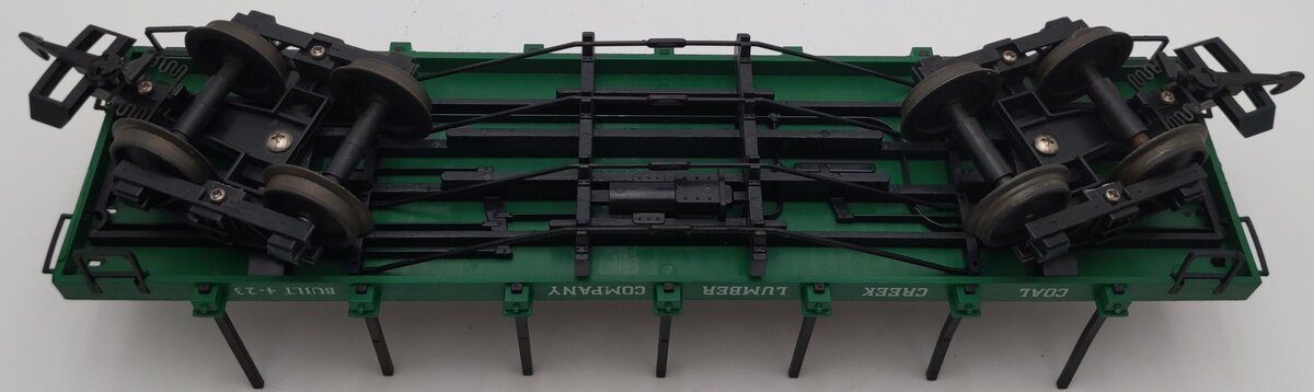 Bachmann 93641 G Scale Coal Creek Lumber Flat Car w/Stakes EX
