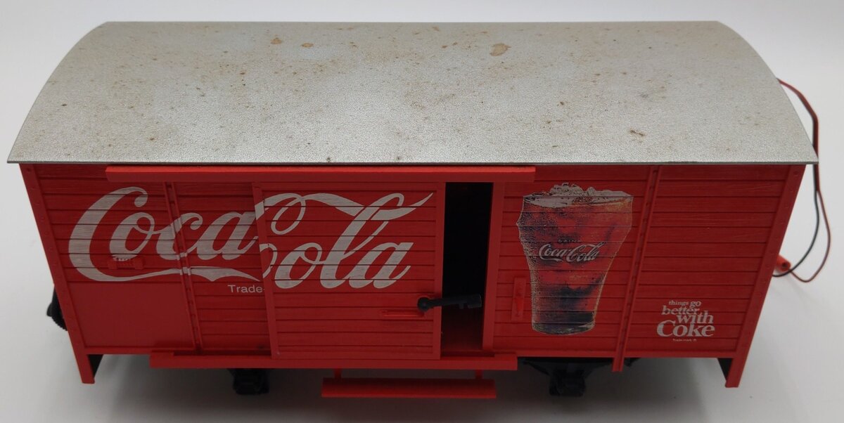 LGB 45352 G Scale Coca-Cola Boxcar with Sound EX