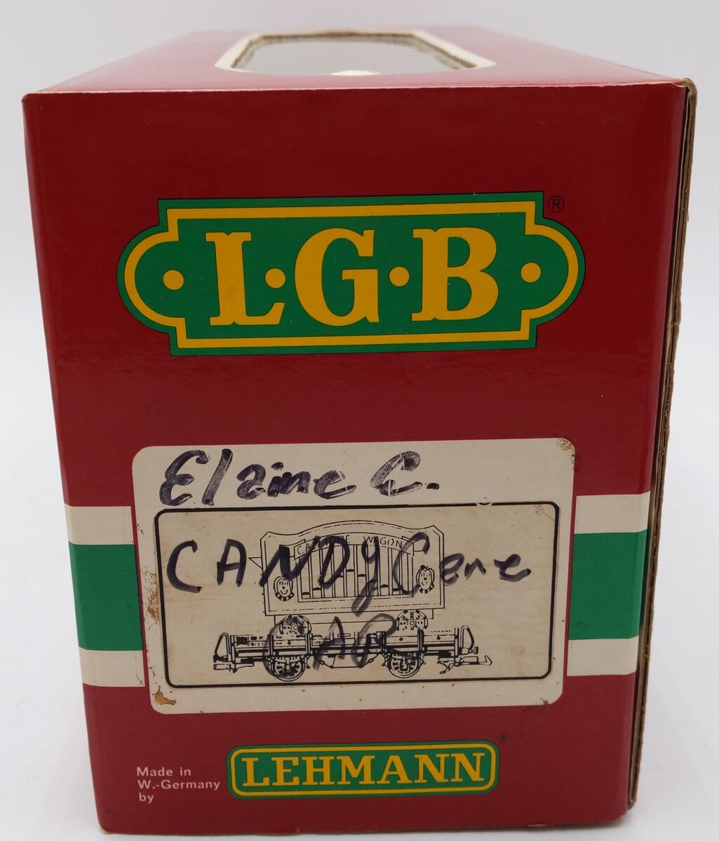 LGB 4038 G Scale Flatcar w/Custom Candy Cane Load EX/Box