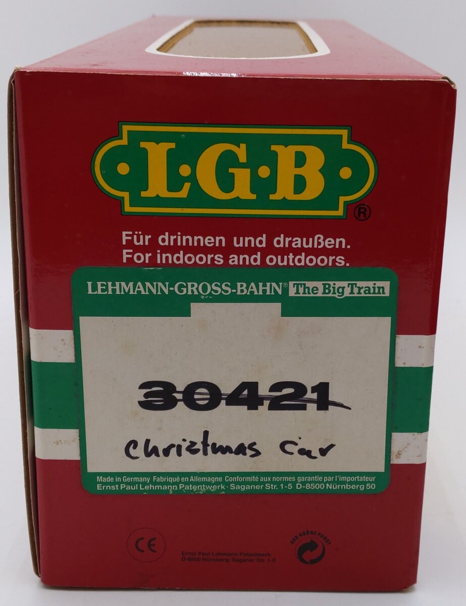 LGB 4021CT G Scale The Christmas Train Red Gondola w/Custom Christmas Load EX