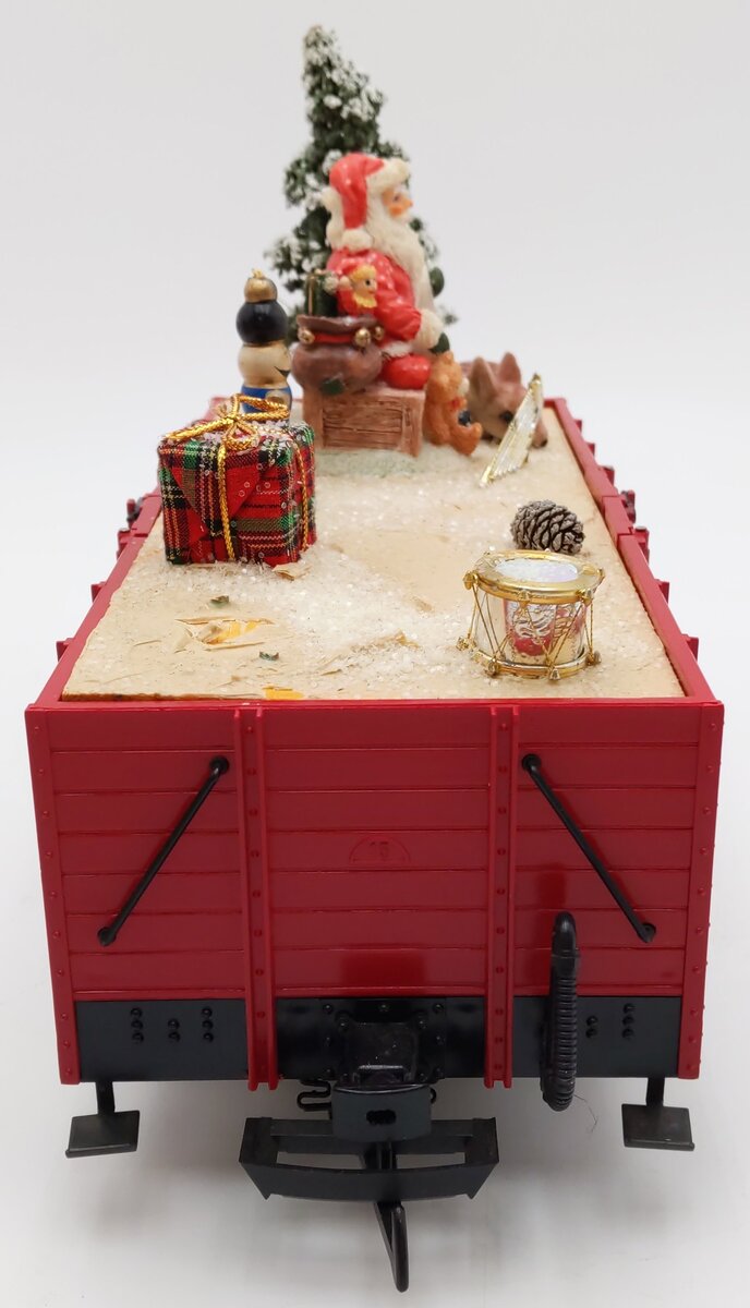 LGB 4021CT G Scale The Christmas Train Red Gondola w/Custom Christmas Load EX