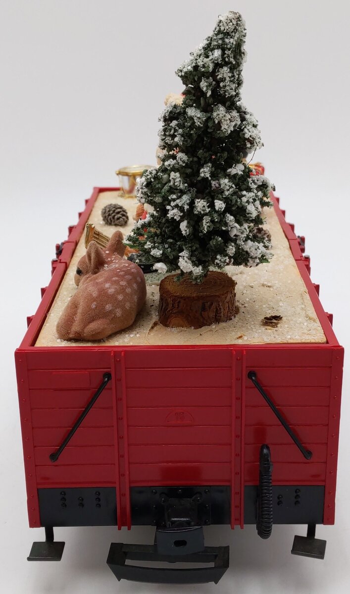 LGB 4021CT G Scale The Christmas Train Red Gondola w/Custom Christmas Load EX