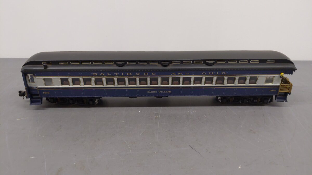 Aristo-Craft 31402 G B&O Heavyweight "Daniel Willard" Obs. Car -Metal Wheels EX