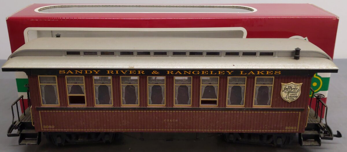 LGB 33800 G Scale Sandy River & Rangeley Lakes Coach Car #3080 VG/Box