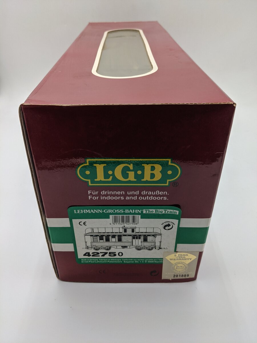 LGB 42750 G Scale Pennsylvania Combine Caboose EX/Box