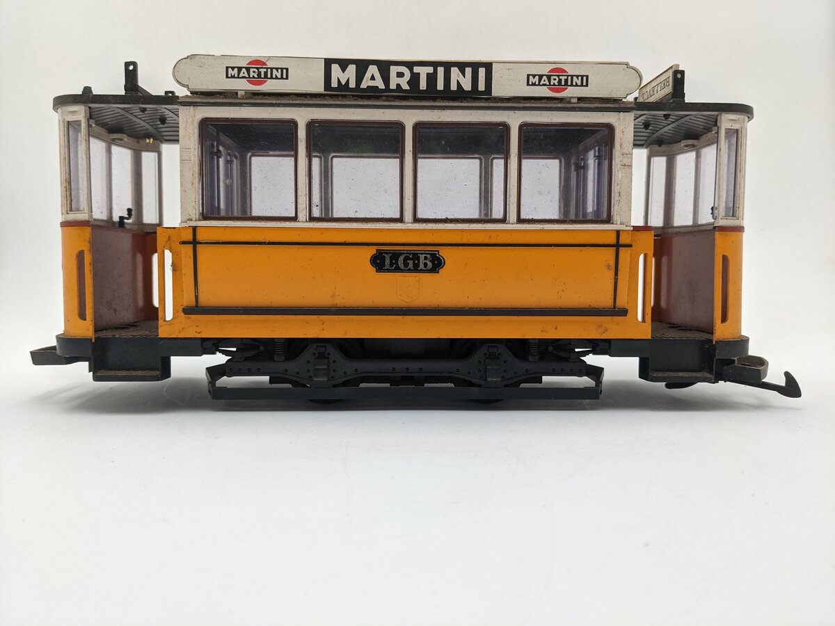LGB 3500 G Scale Yellow Non-Powered Streetcar / Trolley VG