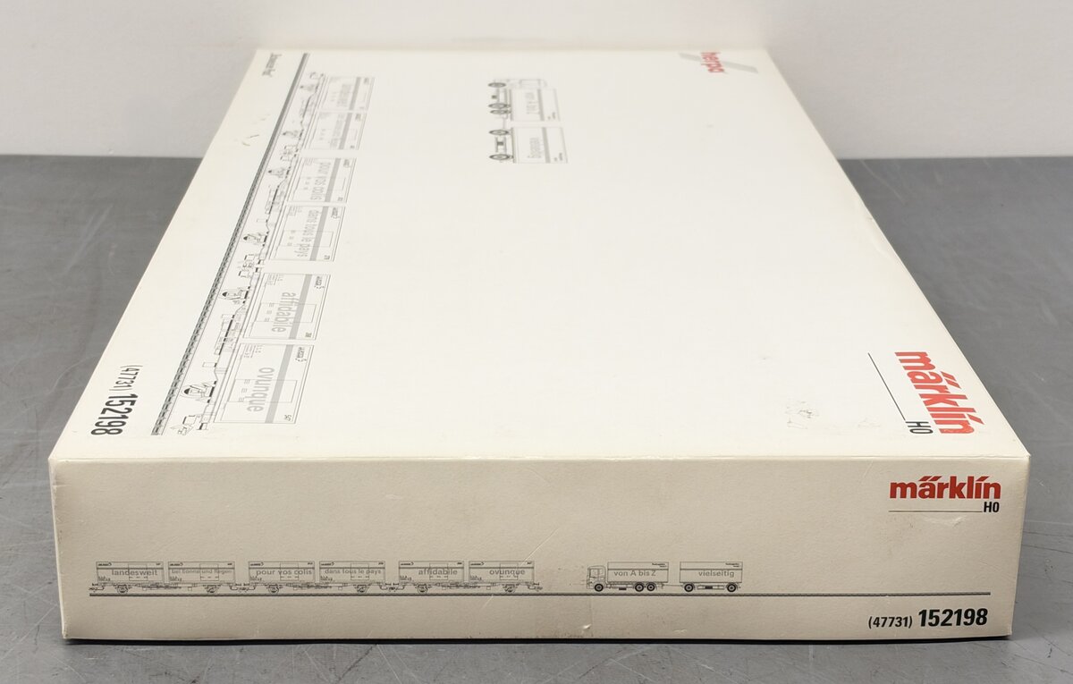 Marklin 47731 HO Scale SBB-CFF Schweizer Post Flatcars w/ Herpa Containers LN/Box
