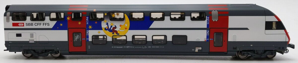 HAG 62010 HO Scale SBB Second Class Double Decker Control Car LN/Box