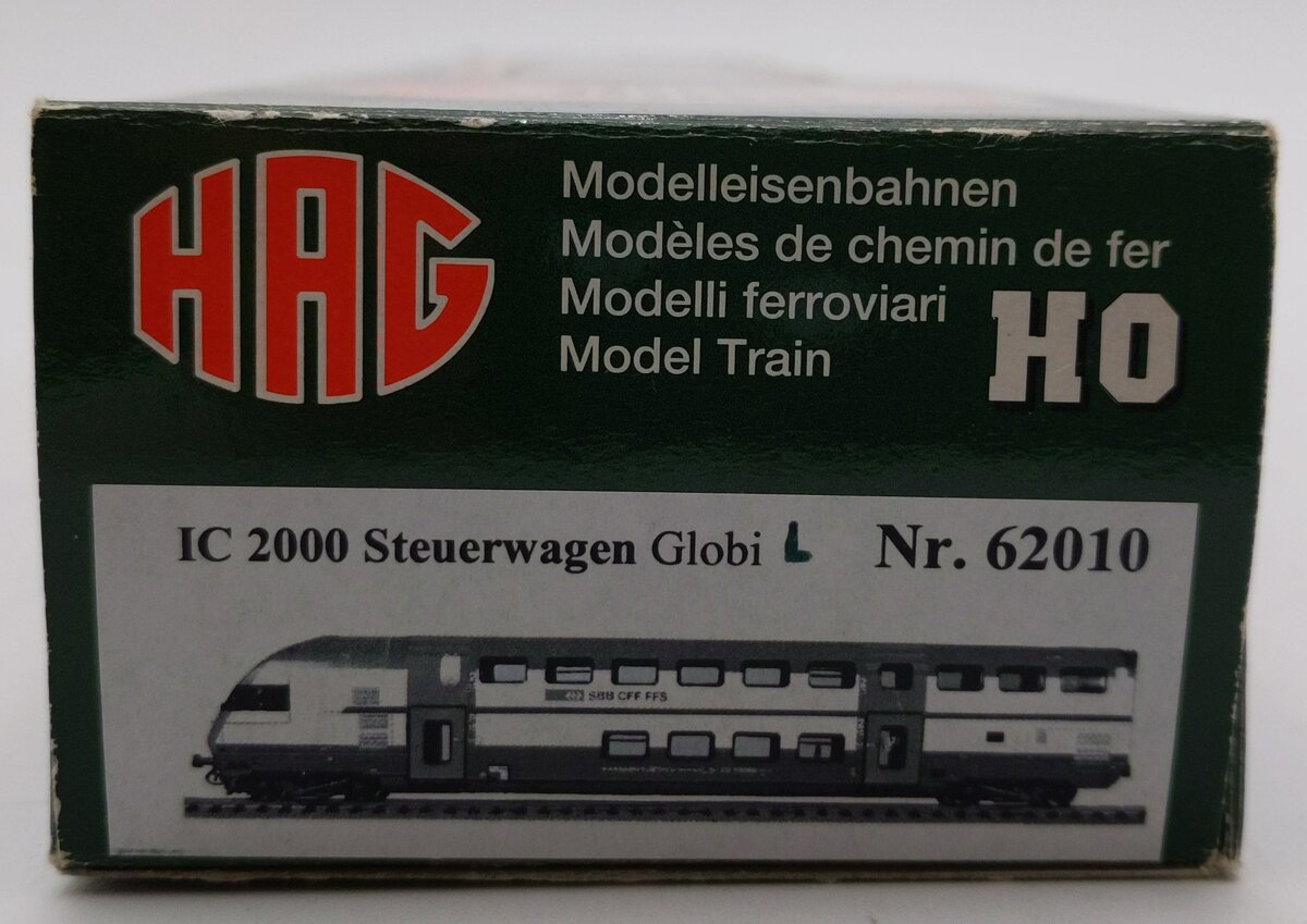 HAG 62010 HO Scale SBB Second Class Double Decker Control Car LN/Box