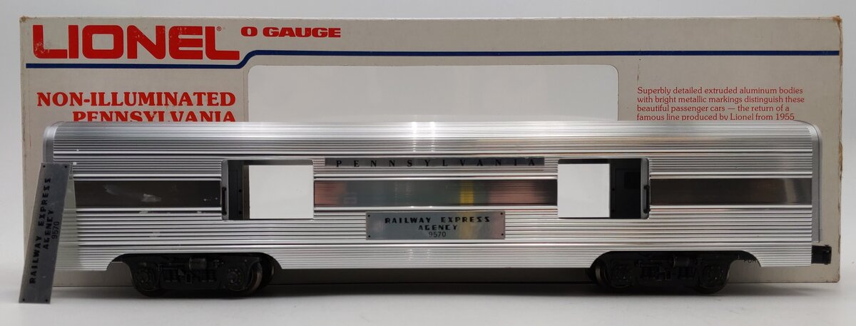 Lionel 6-9570 O Gauge Pennsylvania Railway Express Aluminum Baggage Car EX/Box
