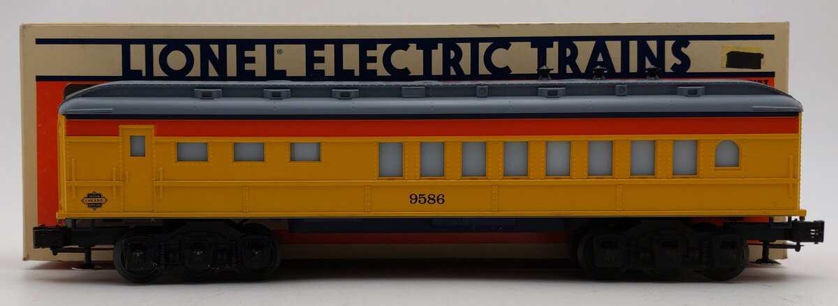 Lionel 6-9586 O Gauge Chessie Steam Special Dining Car #9586 VG/Box
