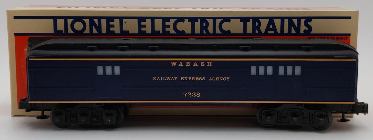 Lionel 6-7228 O Gauge Wabash Baggage Car (FF #1) EX/Box