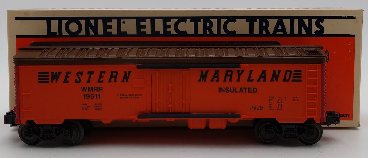Lionel 6-19511 O Gauge Western Maryland Reefer #19511 (Fallen Flags #4) LN/Box