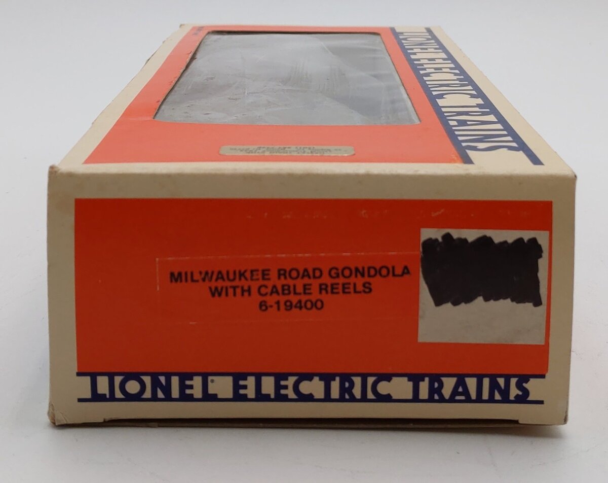 Lionel 6-19400 O Gauge Milwaukee Road Gondola with Cable Reels LN/Box