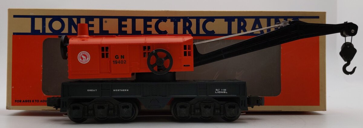 Lionel 6-19402 O Gauge Great Northern Crane Car #19402 EX/Box