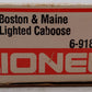 Lionel 6-9181 O Gauge Boston and Maine N5C Porthole Caboose EX/Box