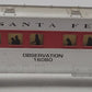 Lionel 6-16060 O Gauge Santa Fe Observation Car VG/Box