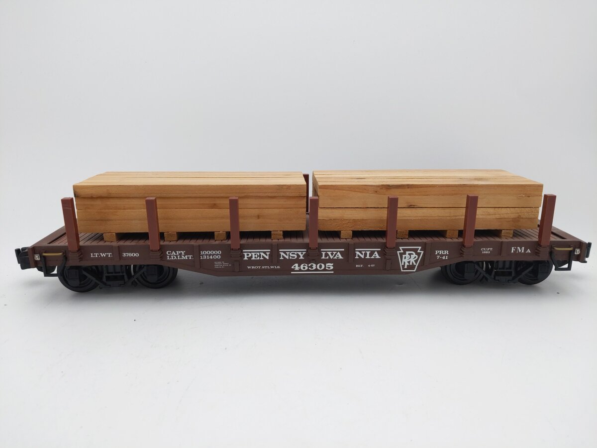 Aristo-Craft 46305 G Scale Pennsylvania Flatcar #46305 EX