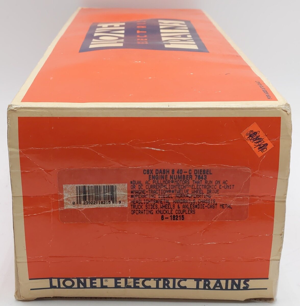 Lionel 6-18215 O Gauge CSX Dash 8 Diesel Engine #7643 EX/Box