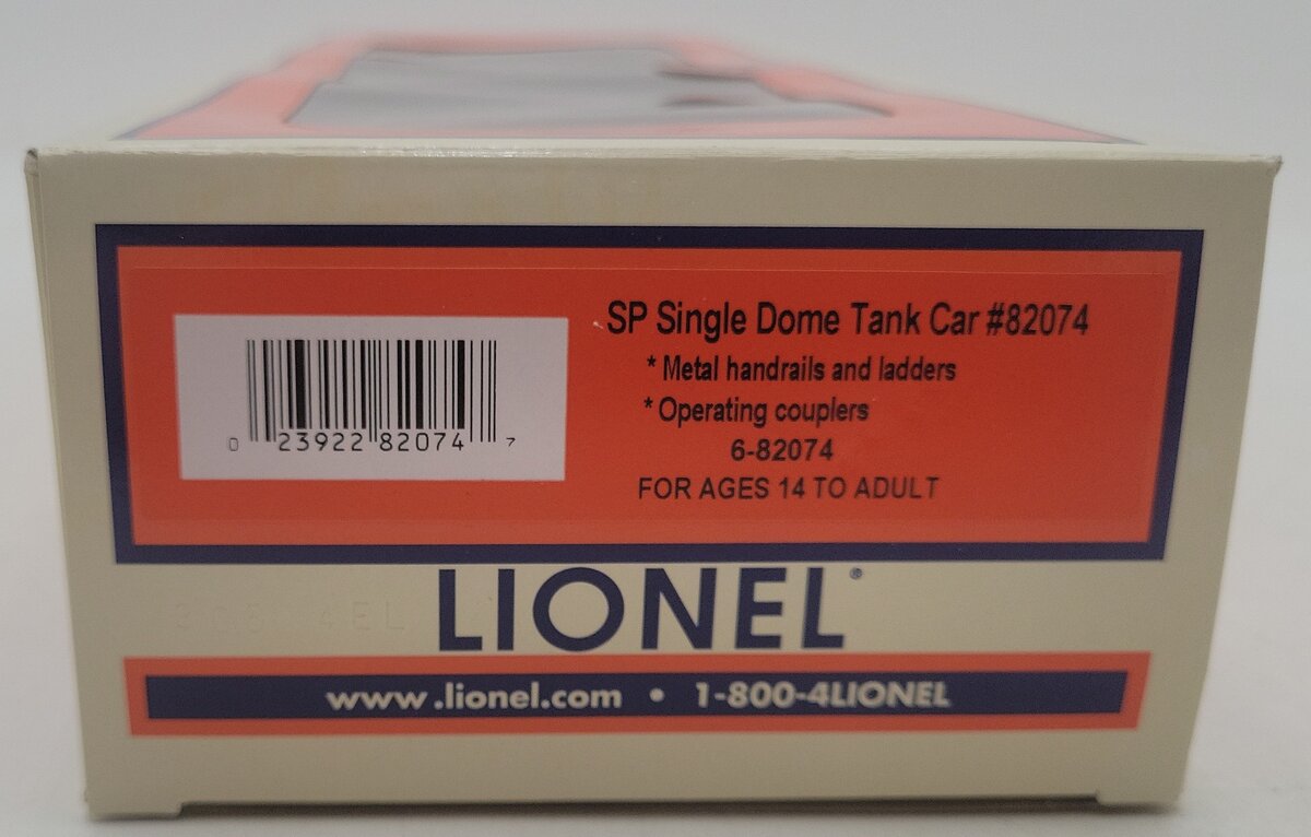 Lionel 6-82074 O Southern Pacific Single-Dome Tank Car EX/Box