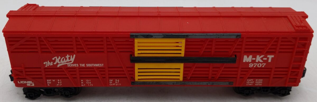 Lionel 6-9707 O Gauge Missouri, Kansas and Texas Cattle Car