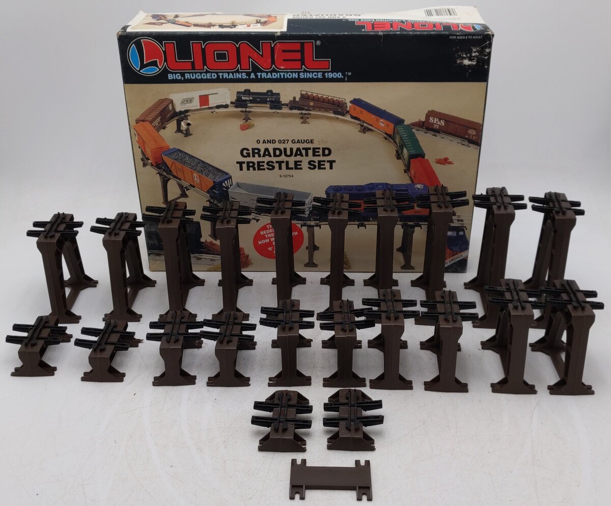 Lionel 6-12754 O & O27 Graduated Trestle Set VG/Box
