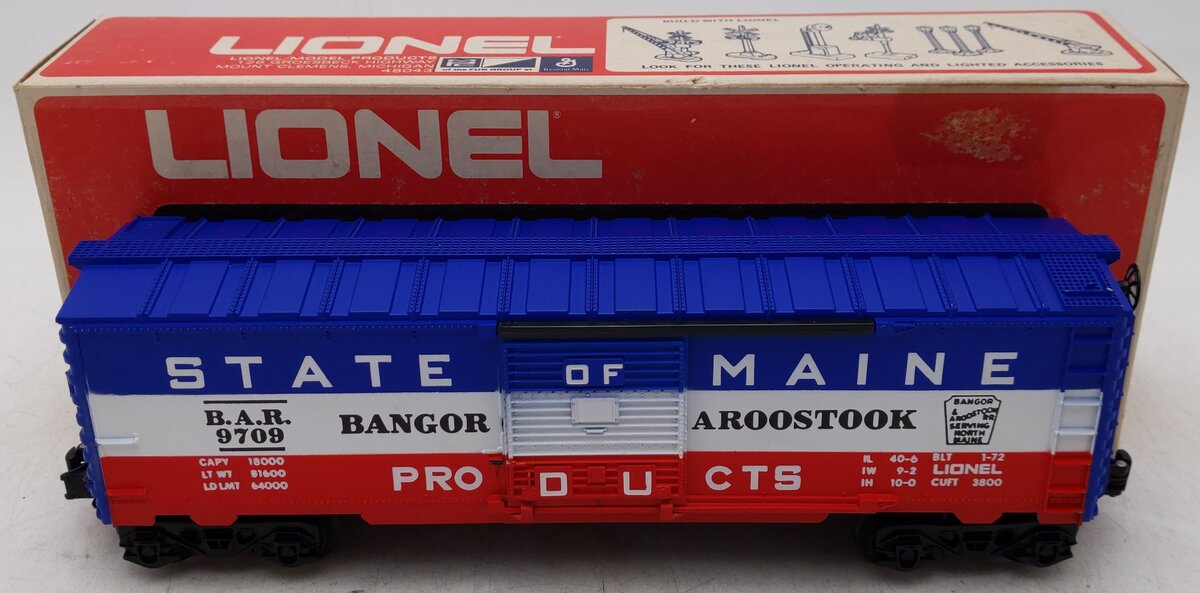 Lionel 6-9709 O Gauge State of Maine Box Car VG/Box