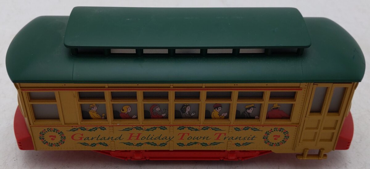 Lionel 6-21945 O Gauge Garland Holiday Town Transit Christmas Trolley EX