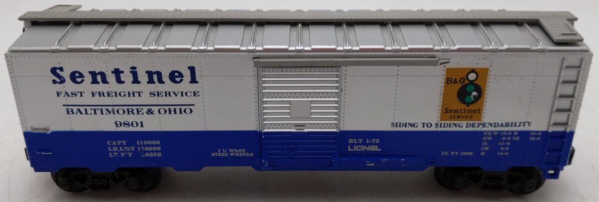 Lionel 6-9801 O Gauge Baltimore & Ohio Sentinel Box Car VG