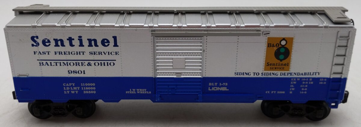 Lionel 6-9801 O Gauge Baltimore & Ohio Sentinel Box Car VG