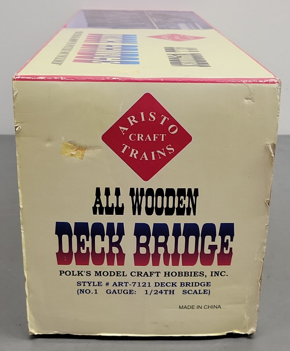 Aristo-Craft 7121 G Scale Wooden Deck Bridge EX/Box