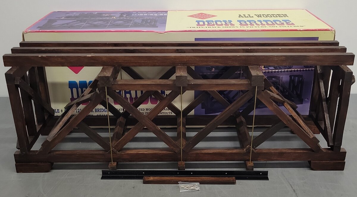Aristo-Craft 7121 G Scale Wooden Deck Bridge EX/Box