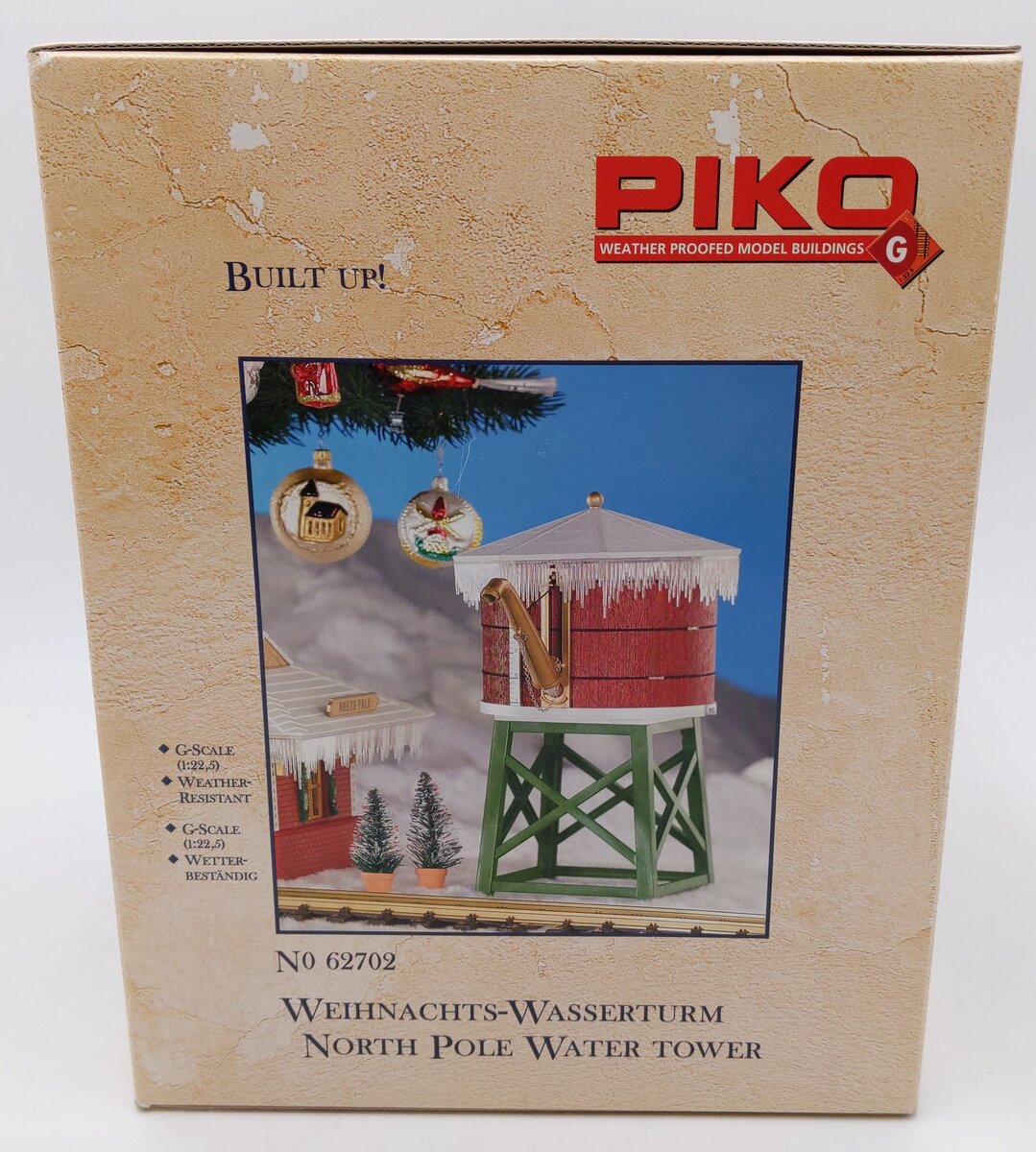 Piko 62702 G Scale North Pole Water Tower Building Kit NIB