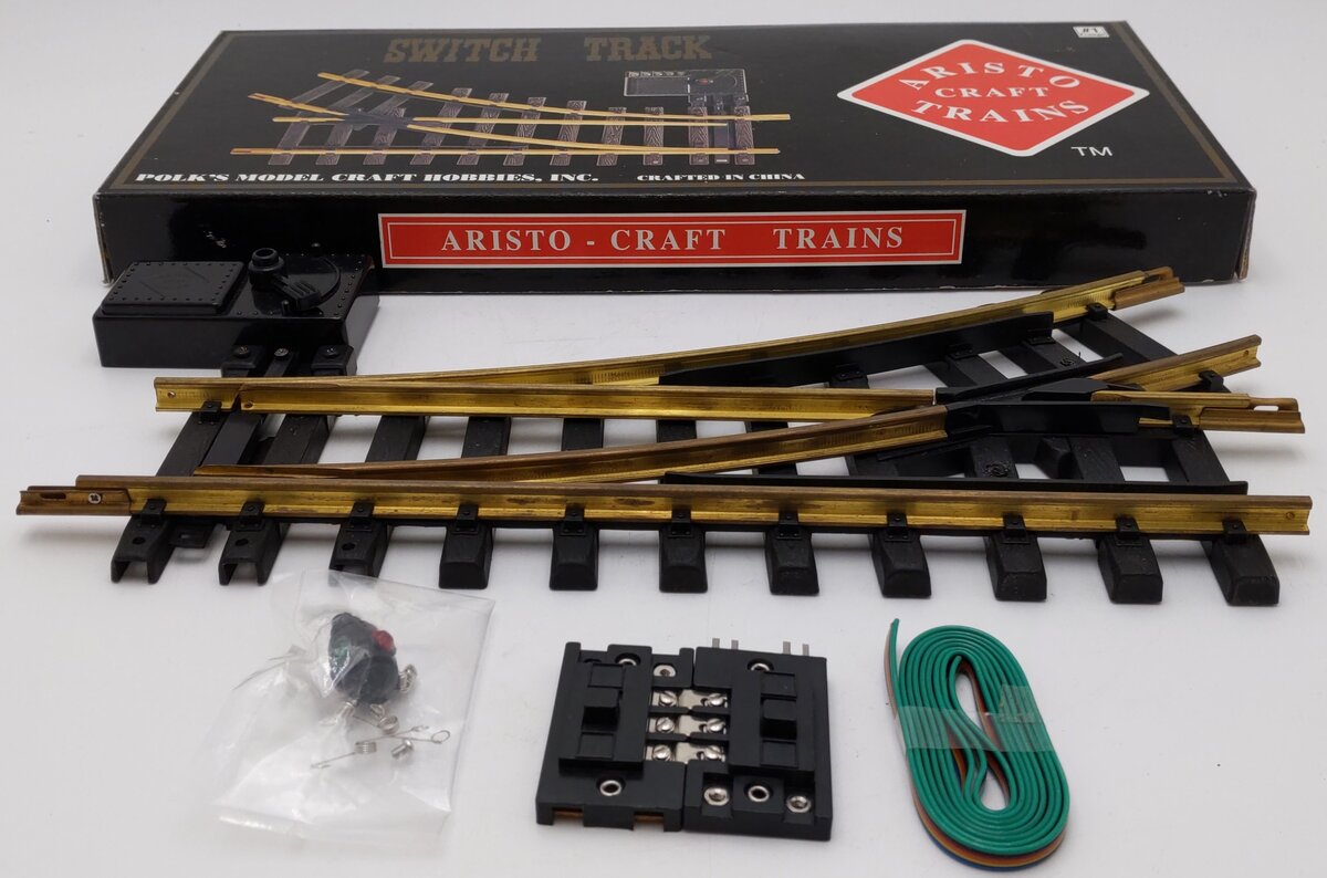 Aristo-Craft 11205 G Euro Brass Right Hand Remote Switch Turnout VG/Box