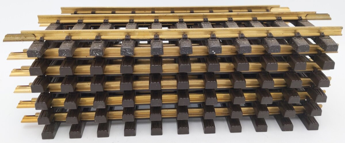 LGB 10000 G Scale 12 Inch Brass Rail Straight Track Sections [11] EX/Box