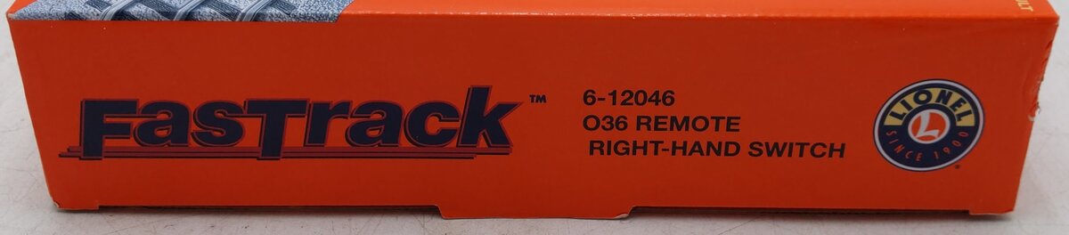 Lionel 6-12046 O Gauge O36 Right Hand Remote-Control FasTrack Switch/Turnout EX/Box