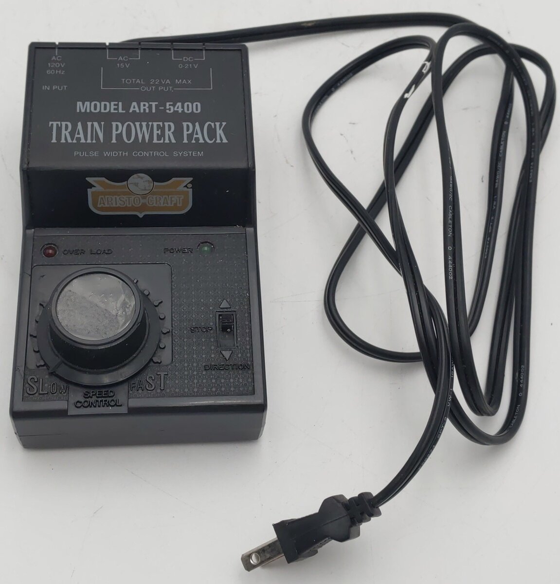 Aristo-Craft 5400 1.8 Amp Train Power Pack w/PWC VG
