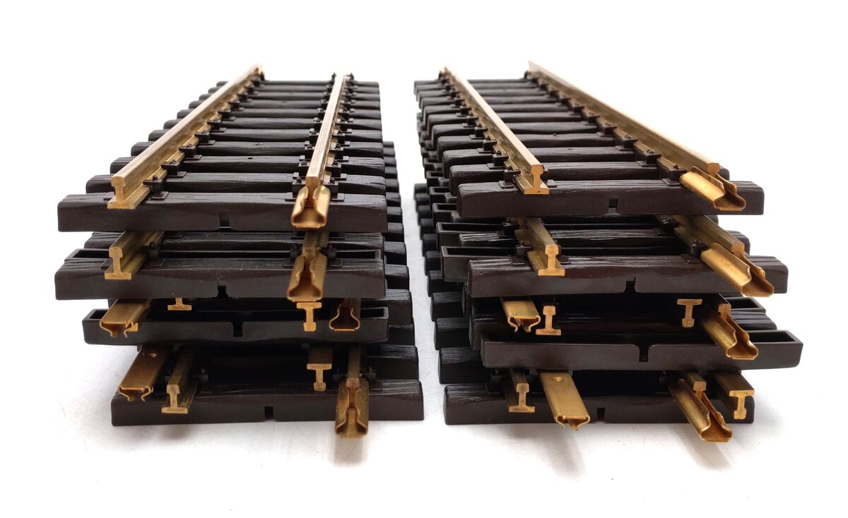 LGB 10000 G Scale 12 Inch Brass Rail Straight Track Sections (Box of 12) EX/Box