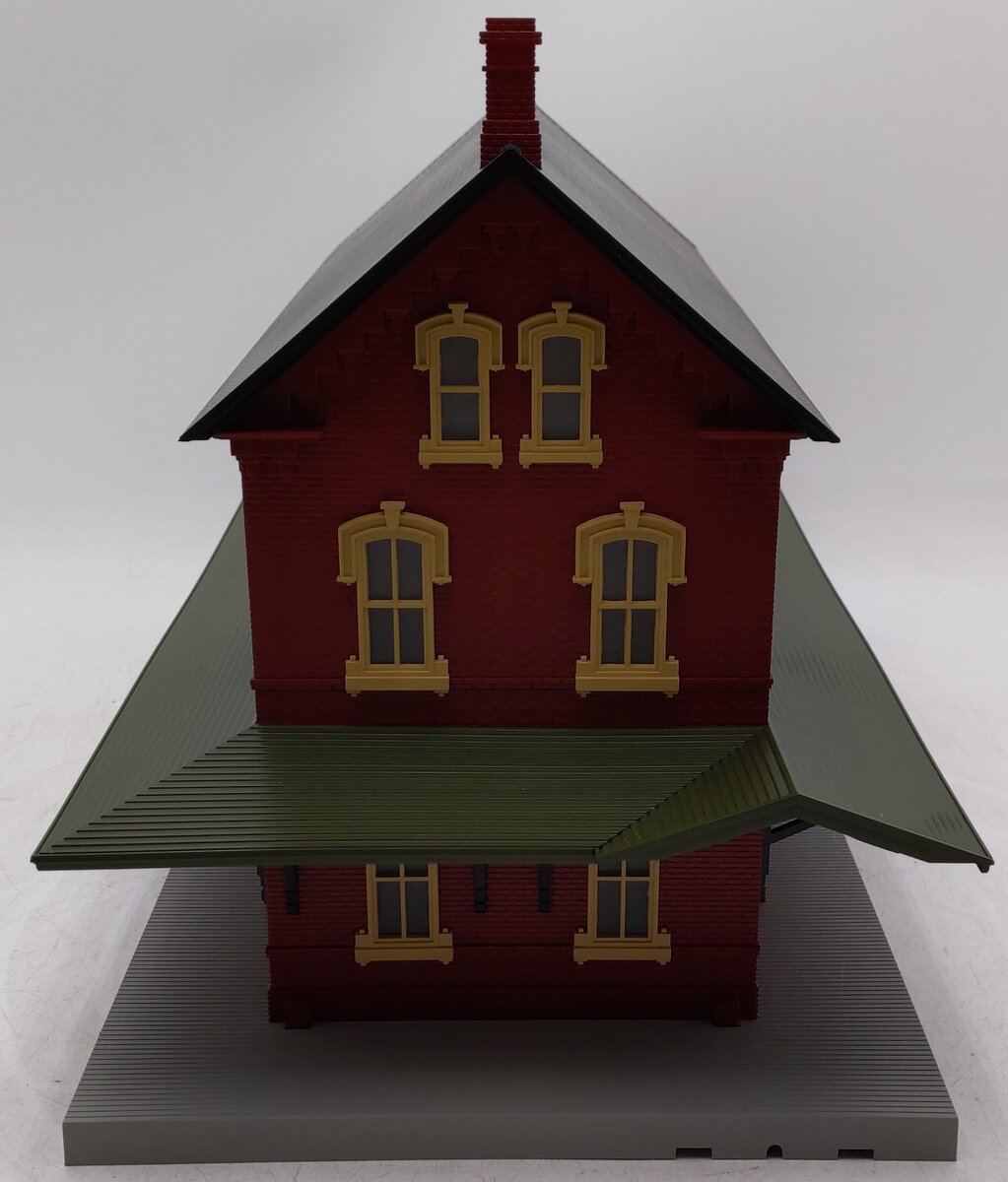 MTH 30-90094 O Dark Red Stone Passenger Station w/Dual Platforms EX/Box