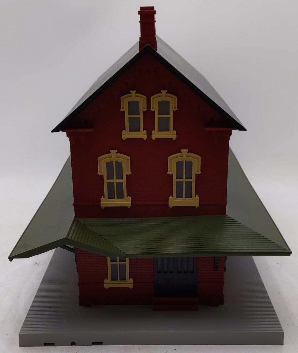 MTH 30-90094 O Dark Red Stone Passenger Station w/Dual Platforms EX/Box