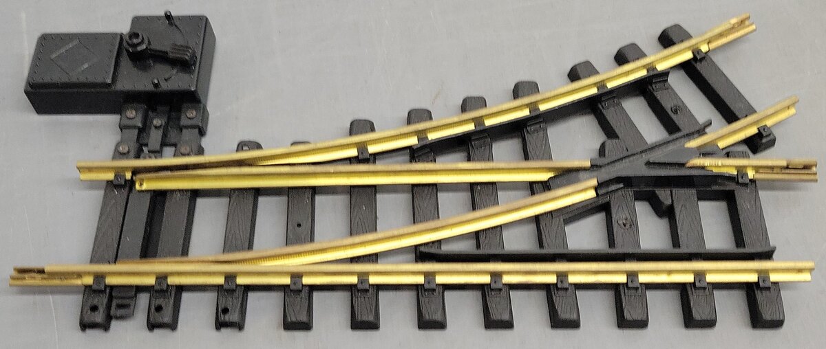 Aristo-Craft 11210 G Euro Brass Left Hand Manual Switch Turnout VG