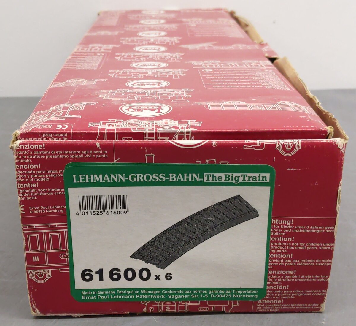 LGB 61600 G Scale Curved Track Roadbed - R3 - 2/3 (6) EX/Box