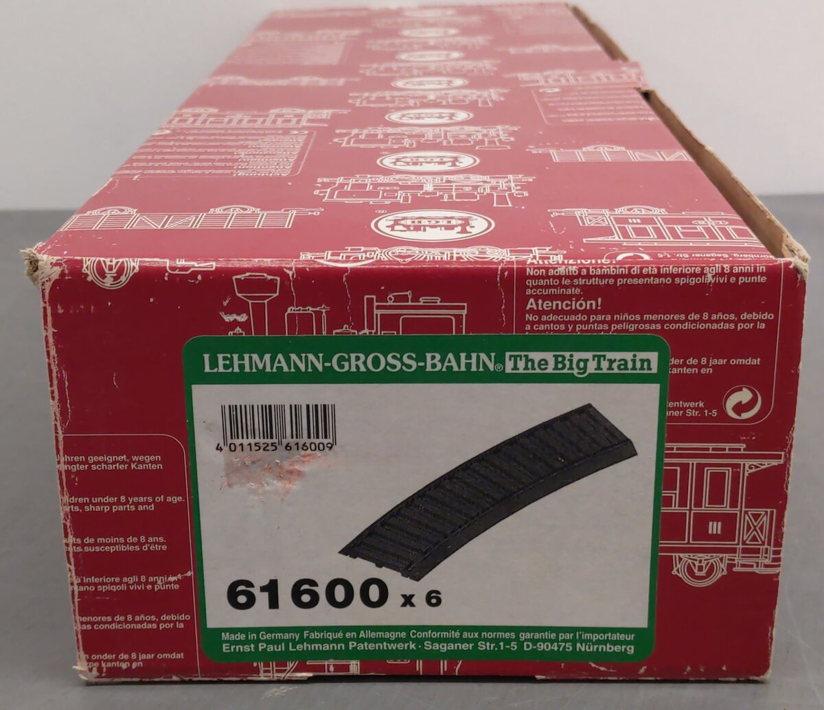 LGB 61600 G Scale Curved Track Roadbed - R3 - 2/3 (6) EX/Box