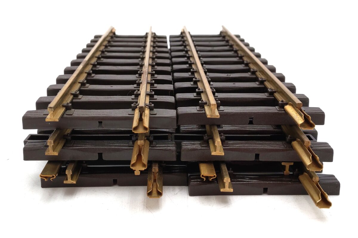 LGB 10000 G Scale 12 Inch Brass Rail Straight Track Sections (8) EX