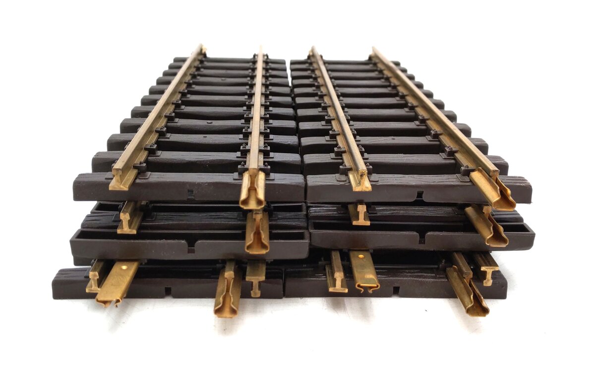 LGB 10000 G Scale 12 Inch Brass Rail Straight Track Sections (8) EX