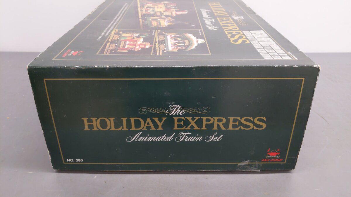 New Bright 380 G Scale Holiday Express Animated Steam Train Set EX/Box